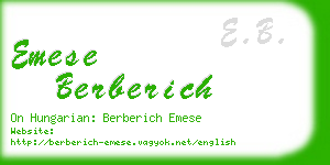 emese berberich business card